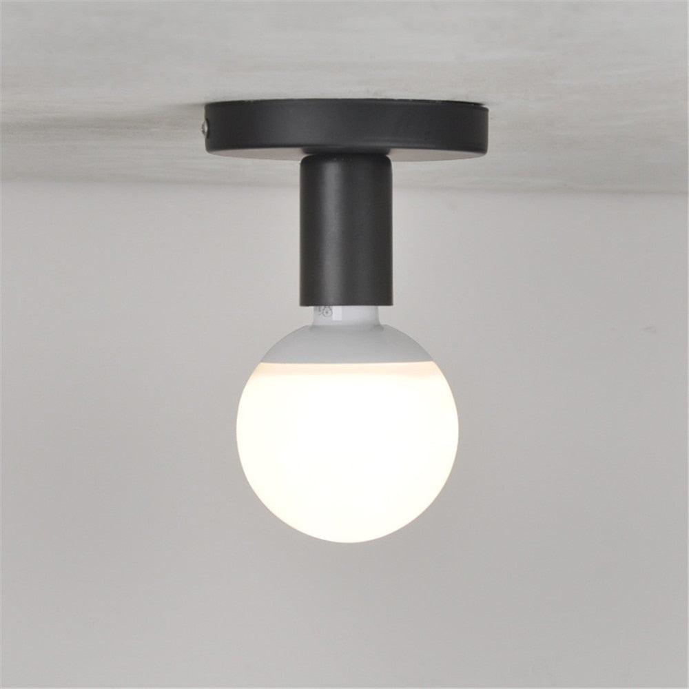 Simple Ceiling Light Retro Industrial Metal E27 Ceiling Lamp for Living Room Balcony Study Dining Room Bedroom Aisle Home Decor