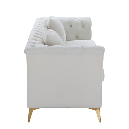 3-Sitzer Sofa, Super groß Glamour Design, Couchgarnitur, Sofagarnitur,Polstersofa - Wohnzimmer, Beige, 215*78*76 cm