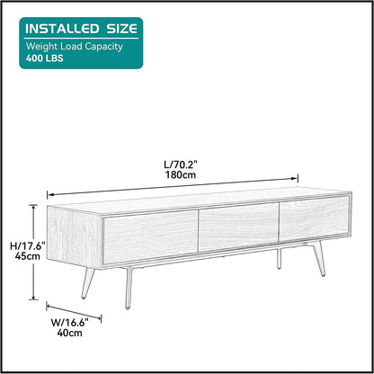 Moderner TV-Schrank,TV-Schrank, Lowboard, Fernsehtisch für Fernseher Fernsehschrank, für Wohnzimmer, modern 180 *40 *45 cm(L*B*H) , walnut