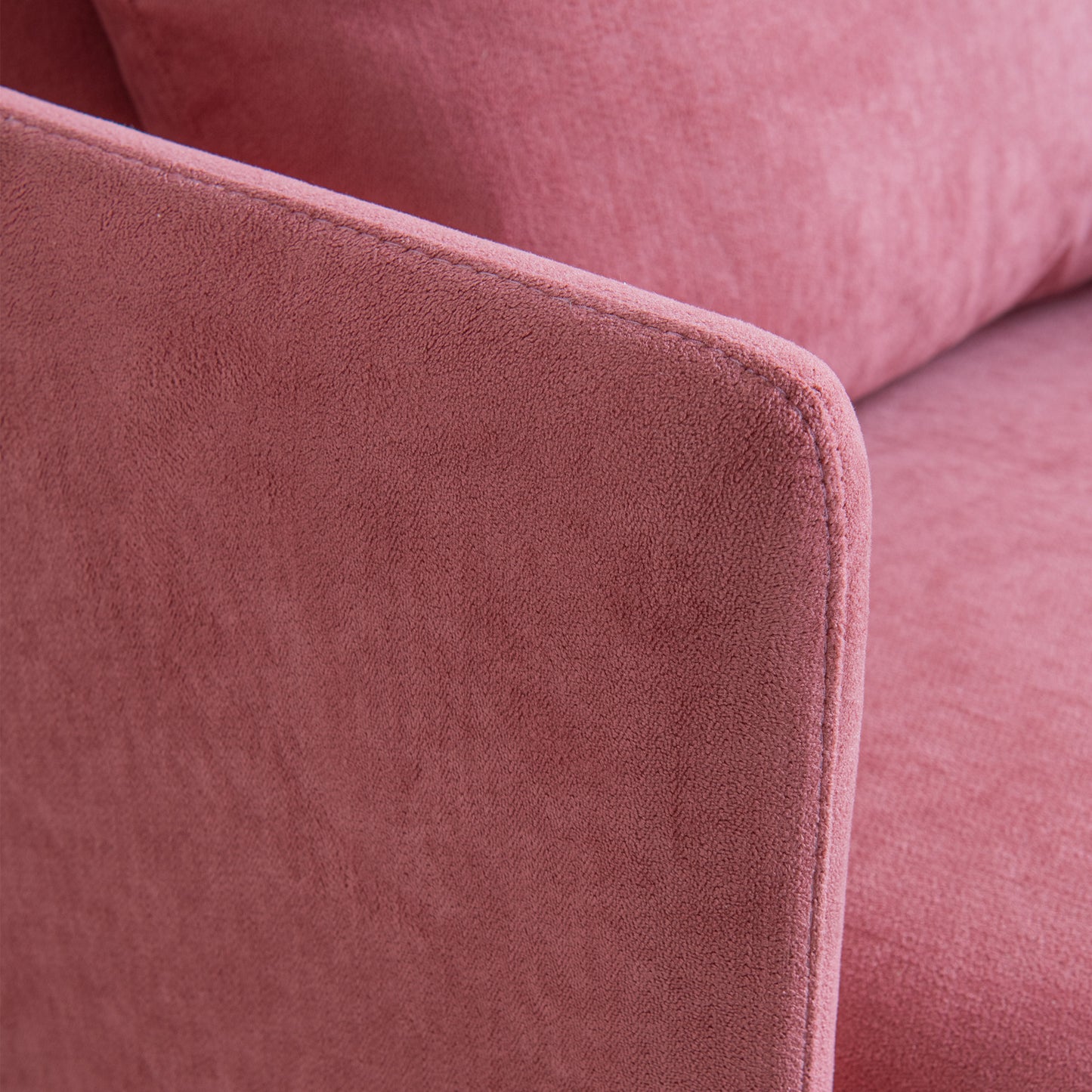 Modern fabric accent armchair,upholstered single sofa chair,Pink Cotton Linen---30.7"