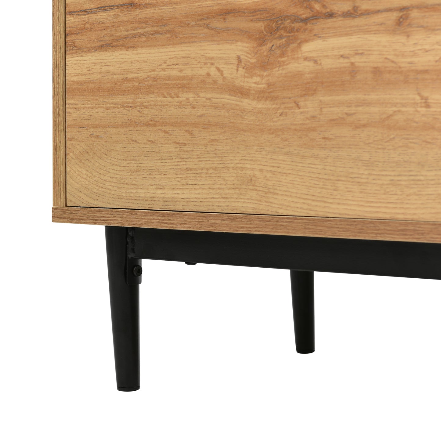 Moderner sideboard aus Holz mit drei Türen und Regalen, 160 x 35 x 76 cm, Einfache Montage, platzsparendes Design, robust und zuverlässig