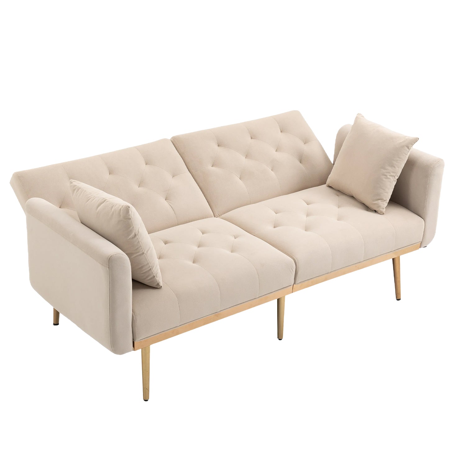 COOLMORE Velvet Sofa , Accent sofa .loveseat sofa with metal feet