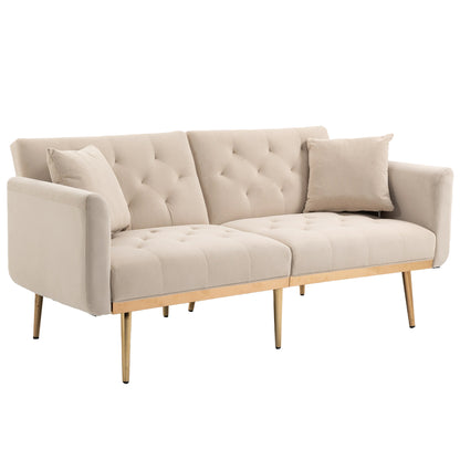 COOLMORE Velvet Sofa , Accent sofa .loveseat sofa with metal feet