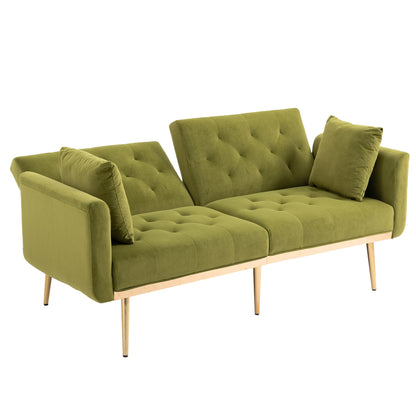 COOLMORE Velvet Sofa , Accent sofa .loveseat sofa with metal feet