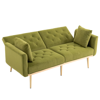 COOLMORE Velvet Sofa , Accent sofa .loveseat sofa with metal feet