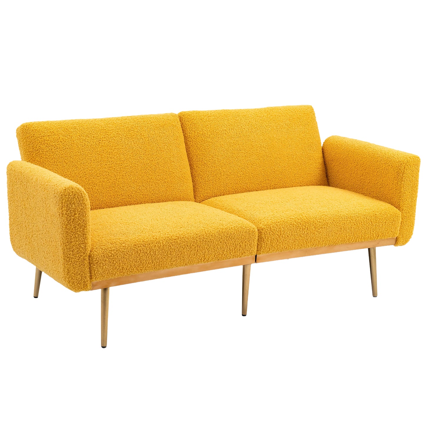 COOLMORE Velvet Sofa , Accent sofa .loveseat sofa with metal feet