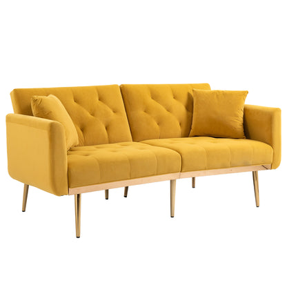 COOLMORE Velvet Sofa , Accent sofa .loveseat sofa with metal feet