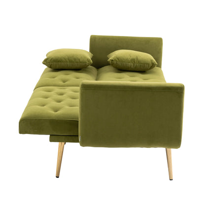 COOLMORE Velvet Sofa , Accent sofa .loveseat sofa with metal feet