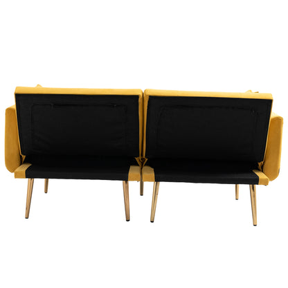 COOLMORE Velvet Sofa , Accent sofa .loveseat sofa with metal feet