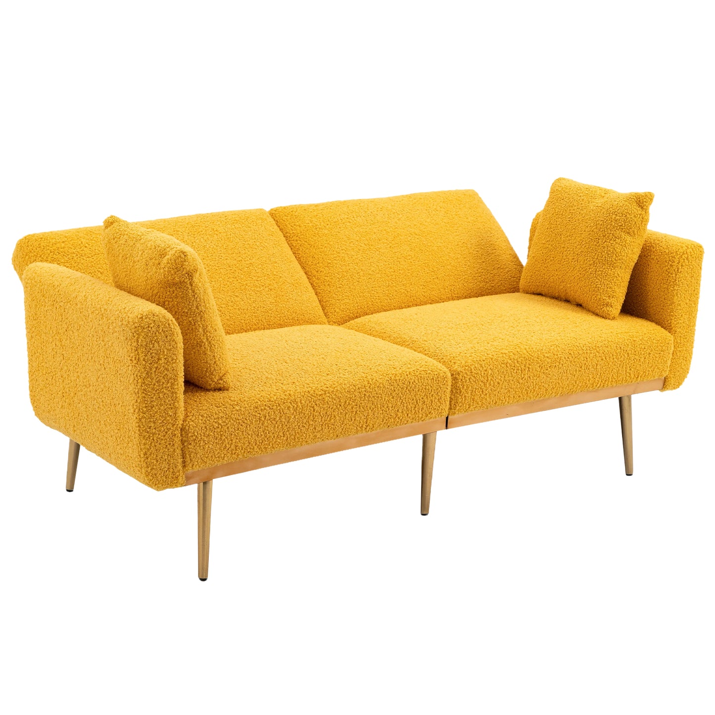 COOLMORE Velvet Sofa , Accent sofa .loveseat sofa with metal feet