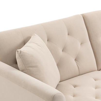 COOLMORE Velvet Sofa , Accent sofa .loveseat sofa with metal feet