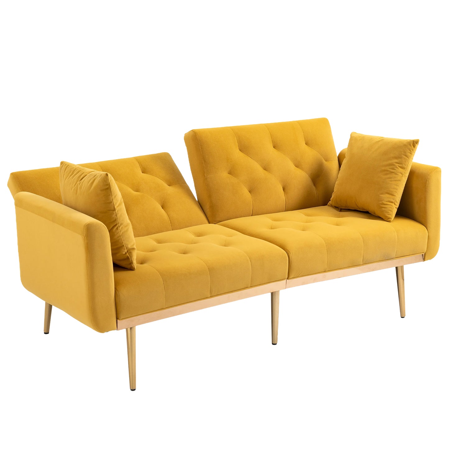 COOLMORE Velvet Sofa , Accent sofa .loveseat sofa with metal feet