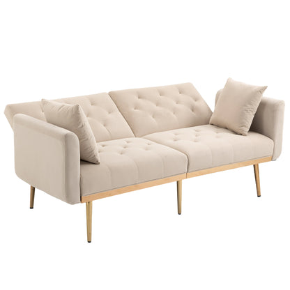 COOLMORE Velvet Sofa , Accent sofa .loveseat sofa with metal feet