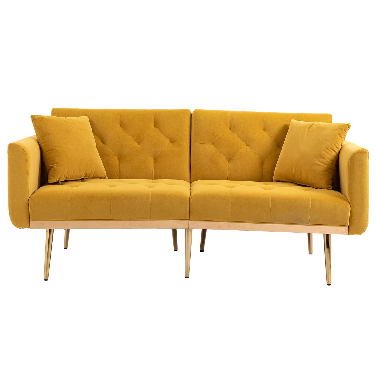 COOLMORE Velvet Sofa , Accent sofa .loveseat sofa with metal feet