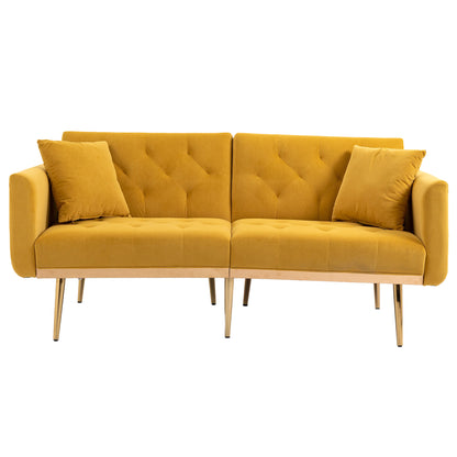 COOLMORE Velvet Sofa , Accent sofa .loveseat sofa with metal feet