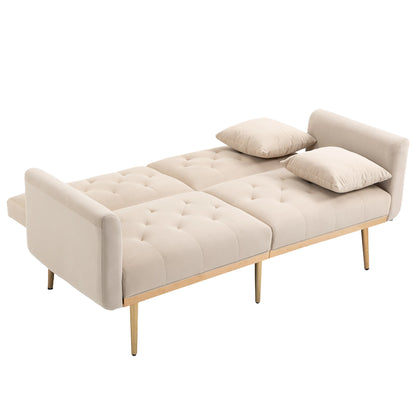 COOLMORE Velvet Sofa , Accent sofa .loveseat sofa with metal feet