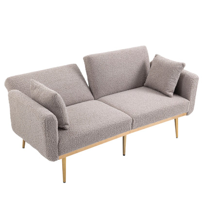 COOLMORE Velvet Sofa , Accent sofa .loveseat sofa with metal feet