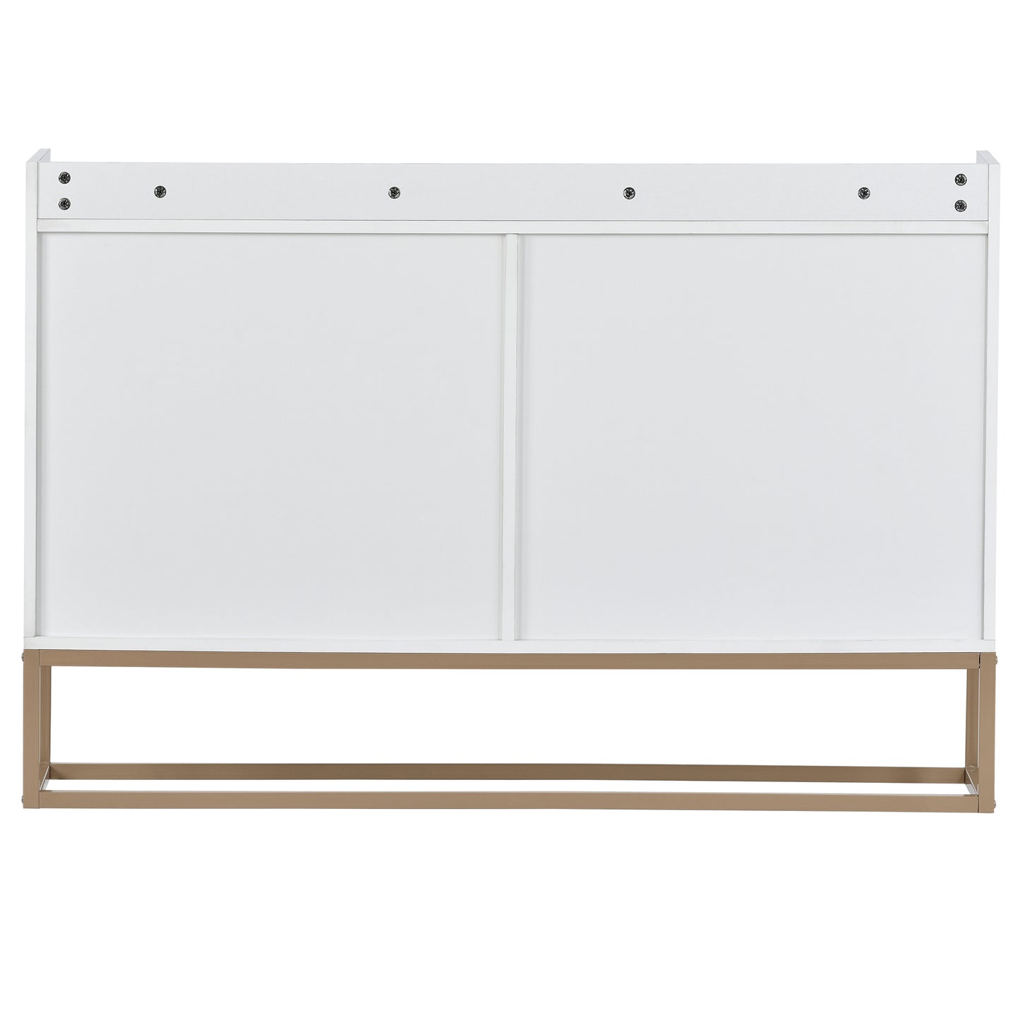 Modernes Sideboard im minimalistischen Stil 4-türiger griffloser Buffetschrank für Esszimmer, Wohnzimmer, Küche (Schwarz)