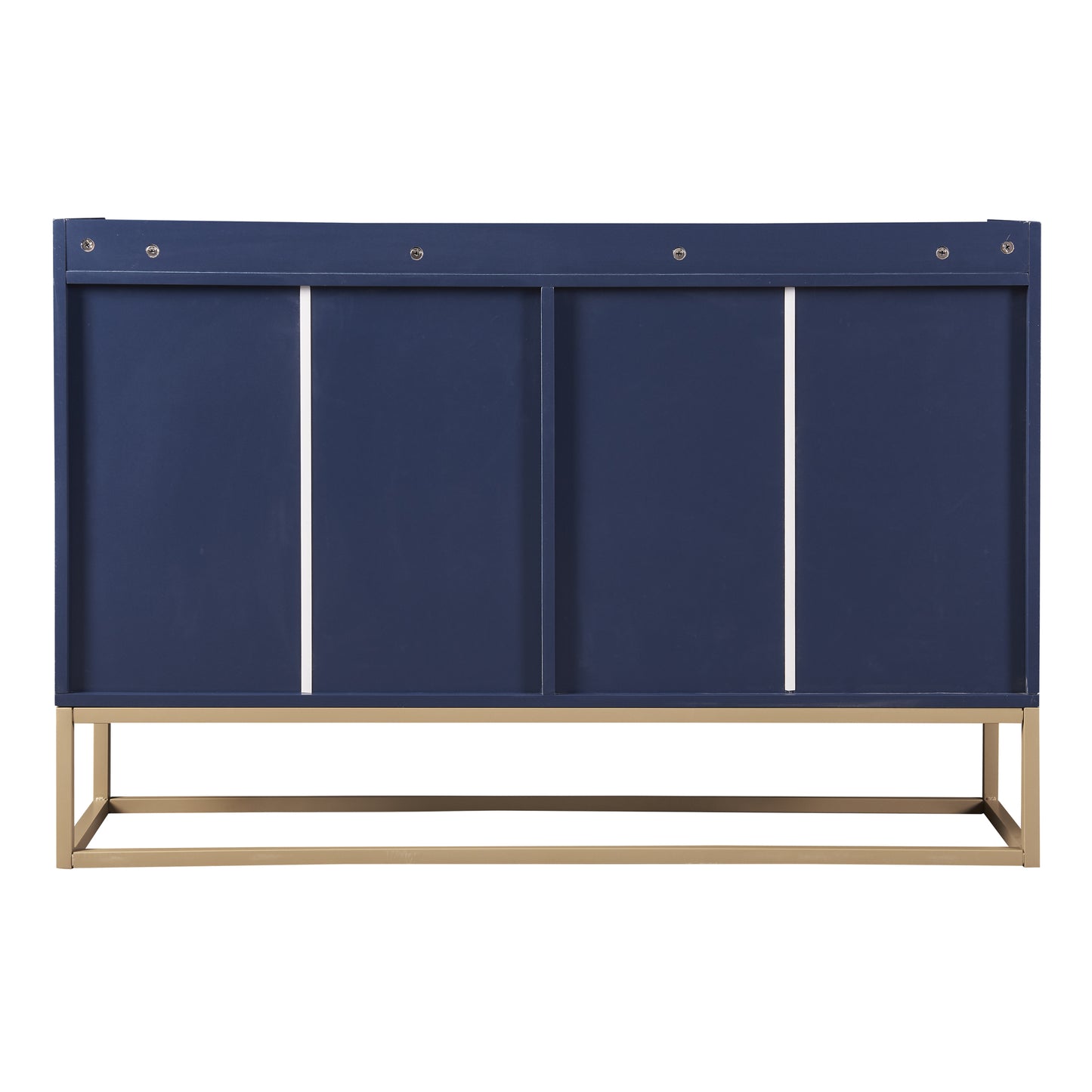 Modernes Sideboard im minimalistischen Stil 4-türiger griffloser Buffetschrank für Esszimmer, Wohnzimmer, Küche (Schwarz)