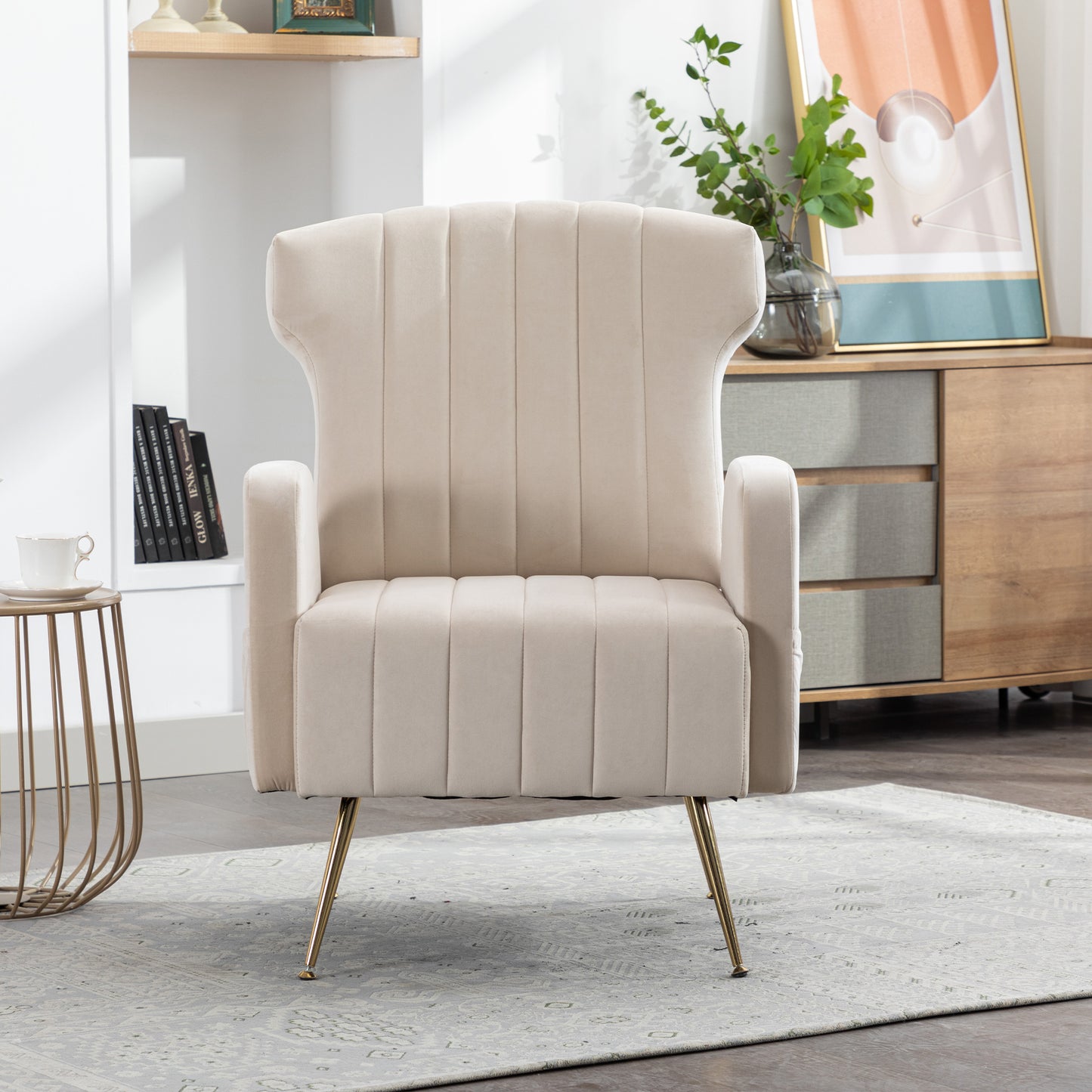 COOLMORE Accent Chair ,leisure single chair with Golden feet