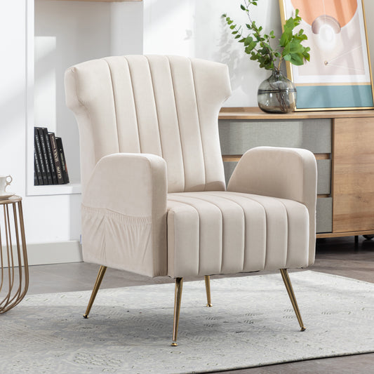 COOLMORE Accent Chair ,leisure single chair with Golden feet