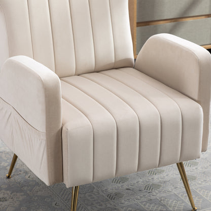 COOLMORE Accent Chair ,leisure single chair with Golden feet