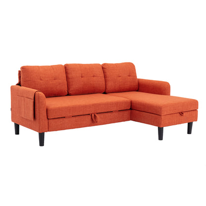 UNITED WE WIN Sectional Sofa Reversible Sectional Sleeper Sectional Sofa with Storage Chaise