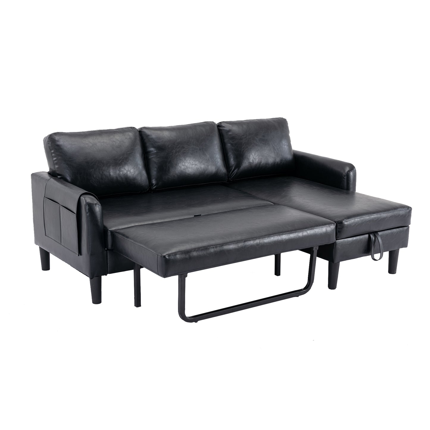 UNITED WE WIN Sectional Sofa Reversible Sectional Sleeper Sectional Sofa with Storage Chaise