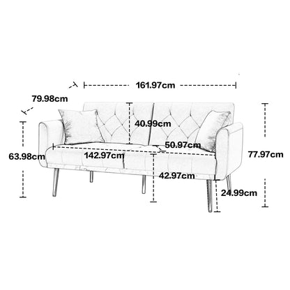 COOLMORE Velvet Sofa , Accent sofa .loveseat sofa with metal feet