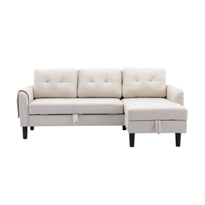 UNITED WE WIN Sectional Sofa Reversible Sectional Sleeper Sectional Sofa with Storage Chaise