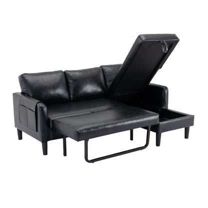 UNITED WE WIN Sectional Sofa Reversible Sectional Sleeper Sectional Sofa with Storage Chaise