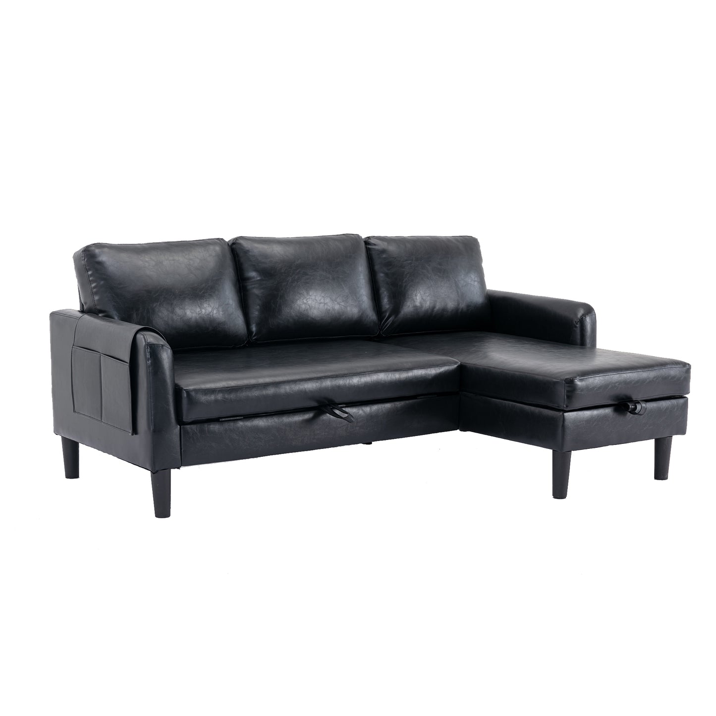 UNITED WE WIN Sectional Sofa Reversible Sectional Sleeper Sectional Sofa with Storage Chaise