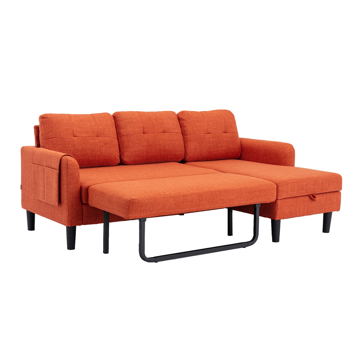 UNITED WE WIN Sectional Sofa Reversible Sectional Sleeper Sectional Sofa with Storage Chaise