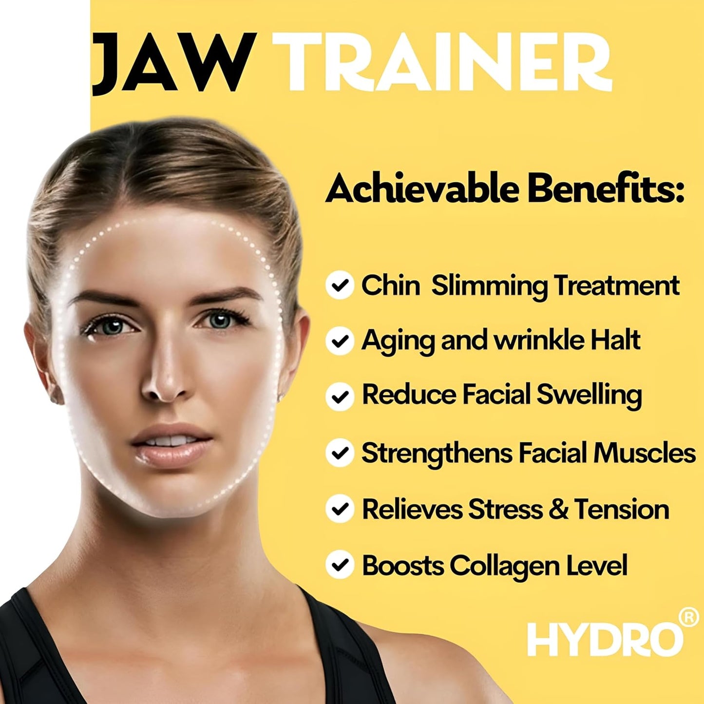 YM Internet Jaw Exerciser - 3Pack - Jaw Trainer For Men And Women To Achieve a Sharp Jawline, With Three Levels of Resistance, Jawline Exerciser Chew For An Improved Facial Appearance