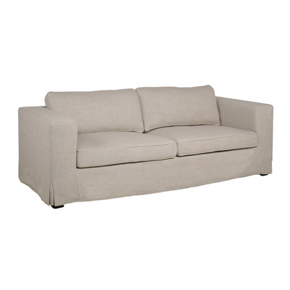 Denver Natural Linen Slipcover Sofa