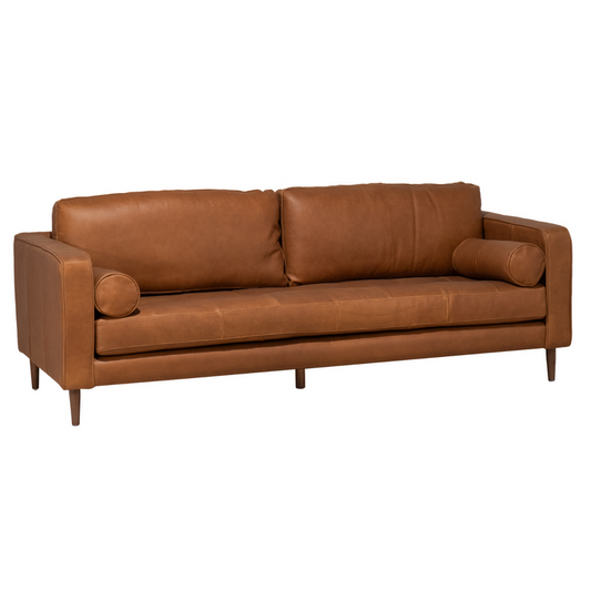 Cognac Leather Sofa