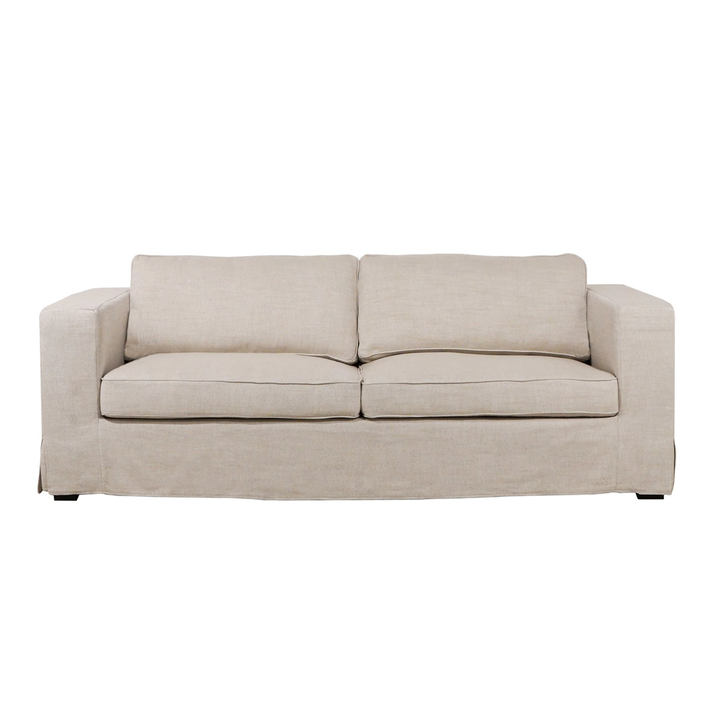 Denver Natural Linen Slipcover Sofa