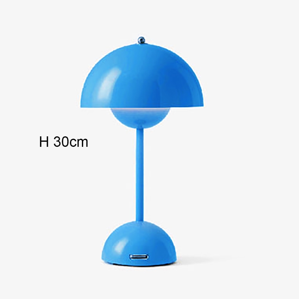 Mushroom Flower Bud Rechargeable LED Table Lamps Desk Night For Bedroom Dining Touch Night Light Simple Modern Decoration