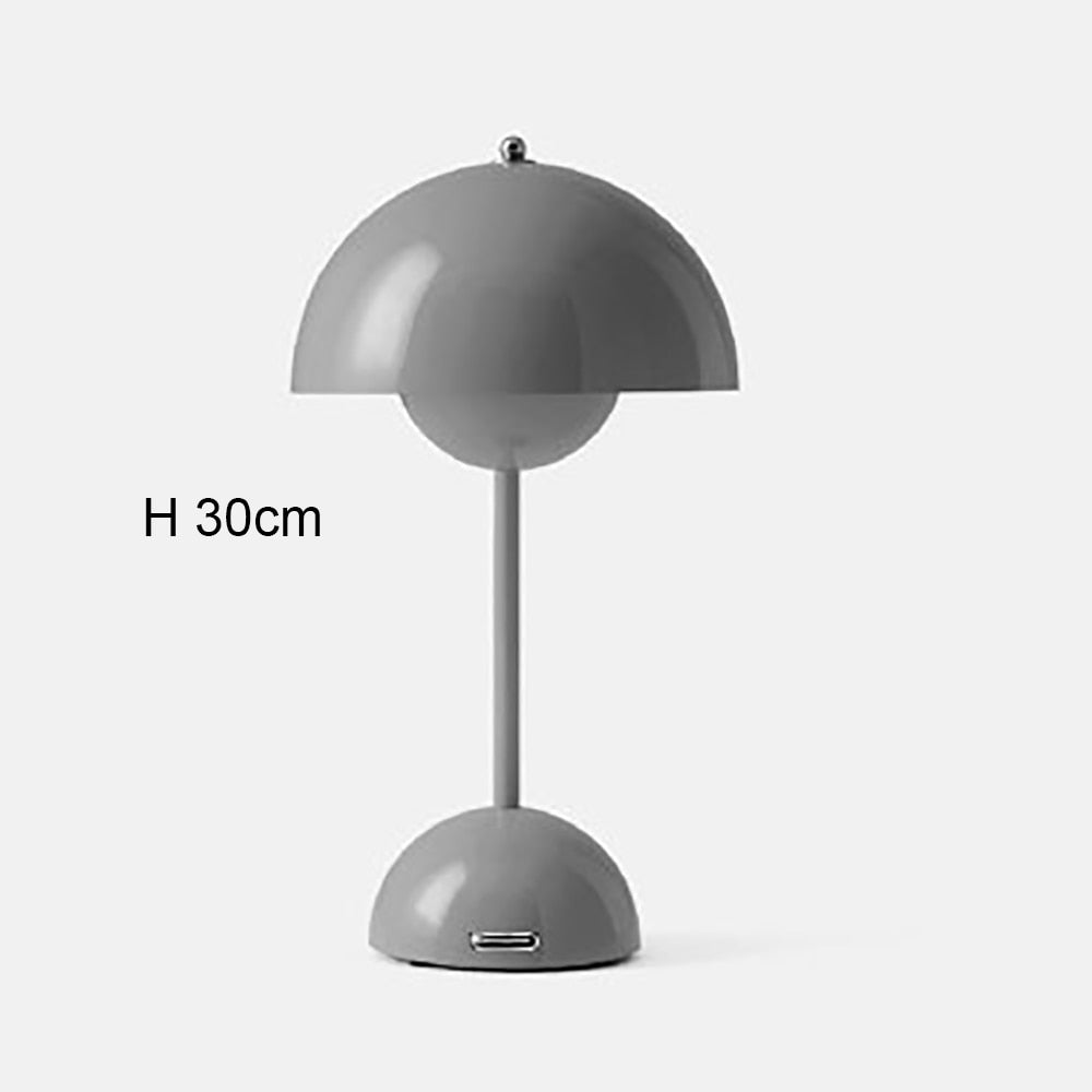 Mushroom Flower Bud Rechargeable LED Table Lamps Desk Night For Bedroom Dining Touch Night Light Simple Modern Decoration