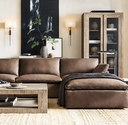 CLOUD TRACK ARM MODULAR LEATHER SOFA